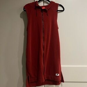 Nike Burnt Orange Sleeveless Hoodie Vest